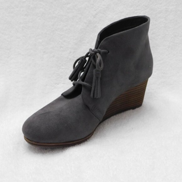 W538 Dr. Scholl's Gray Women's Dakota Fabric Closed Toe Ankle Fashion Boots 6 M - Picture 2 of 4
